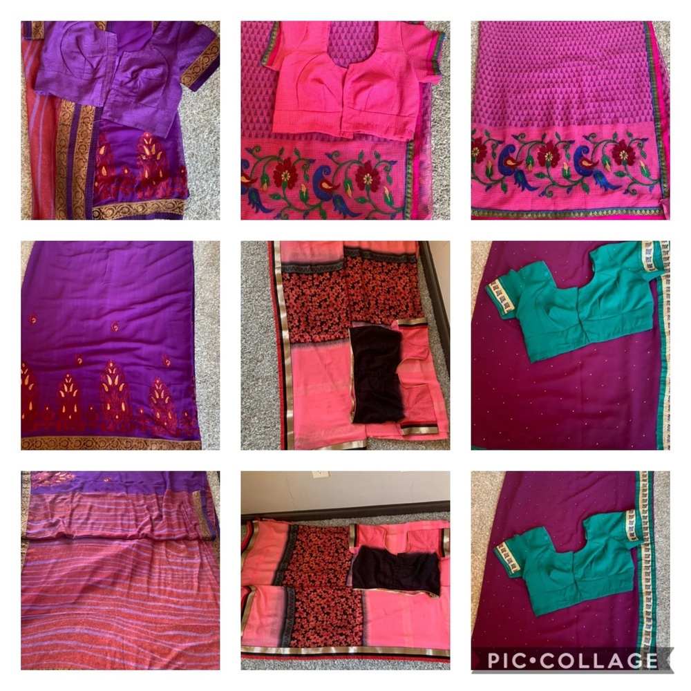 Bundle of 4 soft printed saree